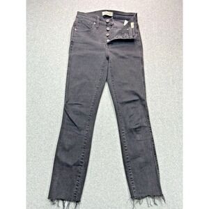 Madewell Jeans Womens 24x25 Gray Denim High Rise Flea Market Flare Row Hem‎